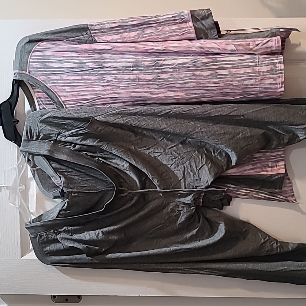 2pc pink/gray pj set
